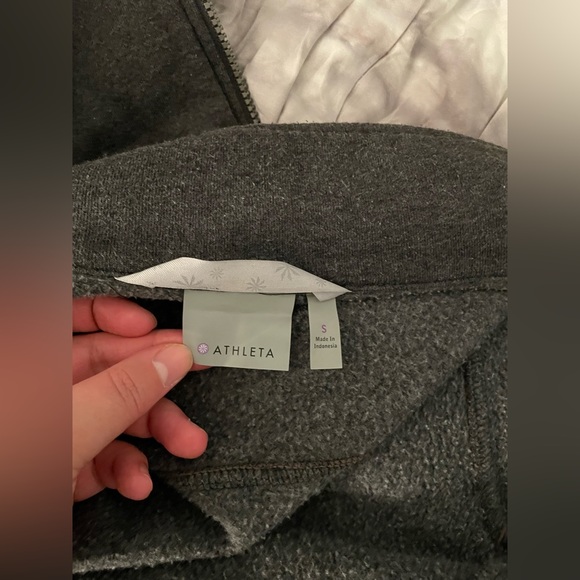 Athleta Long Sleeve Grey Zipper Jacket Size S - Picture 8 of 9